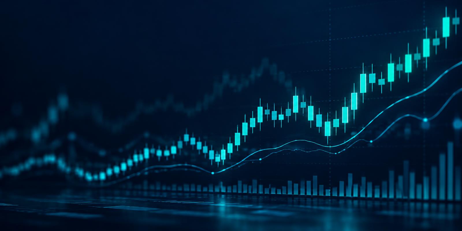 Financial market candlestick chart